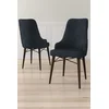 HANAH HOME Set 6 stolica Neta Anthracite Brown