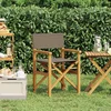 vidaXL Jedilni stol Rjava in taupe 56 x 54 x 87 cm Trden tikov les