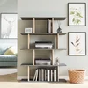 Hanah Home Harmon Anthracite Oak Polica za knjige 90x25x127.4 cm, Siva