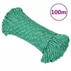 Vidaxl vidaXL Jadralna vrv, zelena, 5 mm, 100 m, polipropilen