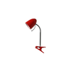 Aigostar - Stona lampa sa stezaljkom 1xE27/11W/230V crvena/hrom