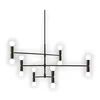Mitea M101712 luster sa 12 grla na pravim kracima, crni, 12xE27