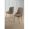Hanah Home Set stolica Newa, 46x94x46 cm, 4 komada, Srebrno-smeđe boje