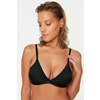 Trendyol Black Polyamide Rope Strap Triangle Capless Bralette Knitted Bra