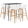 5-dijelni barski set crno-bijeli