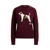 Lauren Ralph Lauren Pulover rjava/temno rjava/burgund/off-bela