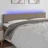 VIDAXL LED posteljno vzglavje taupe 160x5x78/88 cm blago