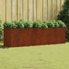 Povišena vrtna gredica 280 x 80 x 80 cm od čelika COR-TEN