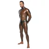 LateX Jumpsuit with Long Sleeves 2910454 Smoky Transparent L