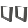 Noge za klub stolić V-oblika 2 kom antracit 60 x (30-31,3) cm čelik