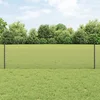 vidaXL varjena žična ograja z 22 U stebrički Siva 0,5x50 m Jeklo