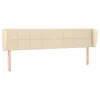 Vidaxl Vzglavje z ušesi krem 183x23x78/88 cm blago