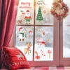 WallXpert novogodišnja nalepnica za prozor i zid 409009, Deda Mraz, jelka, sneško, irvas i natpis Merry Christmas, 40 x 100 cm