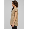 Womens Soft Taupe T-Shirt with Extended Shoulder