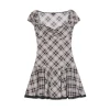 Cropp - Karirasta mini obleka - temno siva