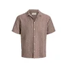 JACK & JONES Srajca JORMONTAUK vinsko rdeča/bela