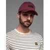 Ombre Mens baseball cap with visor and rectangular patch - maroon