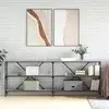 Konzolni stol boja hrasta sonome 200x30x75 cm od drva i željeza