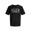JACK & JONES Majica JJEJEFF temno siva/črna/bela