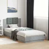 Okvir kreveta s uzglavljem LED siva boja betona 100 x 200 cm