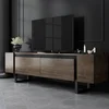 HANAH HOME TV polica Yildiz Walnut Black