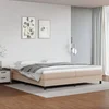 Okvir za krevet s oprugom boja cappuccina 200x200 cm od umjetne kože