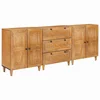 vidaXL Strani šal 3 pcs Rjava 60 x 33 x 75 cm trden mangov les