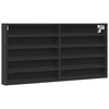 Vidaxl Vitrina črna 100x8,5x50 cm inženirski les