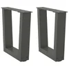 Noge za klub stolić V-oblika 2 kom antracit 30 x (30-31,3) cm čelik