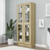 Vitrina boja hrasta 82,5 x 30,5 x 185 cm konstruirano drvo
