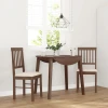 vidaXL Jedilni stoli z blazinami 2 kosa Brown Solid Wood Rubber