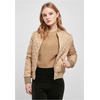 Womens Diamond Quilt Nylon jacket unionbeige
