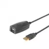 Kabl sa pojačivačem USB A - USB A M/F 5m crni
