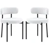 Homestar Set dveh jedilnih stolov 51x51x76 cm kremno bela