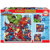 Puzzle Marvel Super Heroe Adventures Progressive 4v1 Educa 12-16-20-25 delčkov