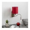 Brilagi-LED Zidna lampa NUBILA 1xE27/25W/230V+LED/3W hrom/pompejska.crvena