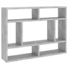 Zidna polica siva boja betona 75 x 16 x 55 cm konstruirano drvo