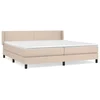 Vidaxl Box spring postelja z vzmetnico kapučino 200x200 cm um. usnje