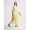 MixRay Obleka Maxi limonino-rumena