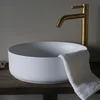 Lavabo okrugli keramički mira o 36 cm mat beli kompaktni