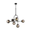 Endon 106661 - Luster na štapu ONTARIO 6xE14/7W/230V crna/dimljena crna
