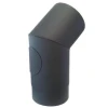 Dimno koleno z odprtino 150mm/45deg. t.1,5mm BLACK