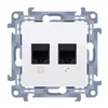 Simon 10 RJ45 vtičnica cat 6 + RJ12 telefonska vtičnica bela C6T.01/11