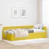 Kutni okvir kreveta s uzglavljem Žuta 80 cm x 200 cm Baršun