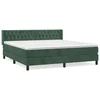 Vidaxl Box spring postelja z vzmetnico temno zelena 180x200 cm žamet