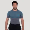GymBeam OG1 Seamless T-shirt Grey/Blue