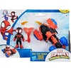 Spiderman Trkač Spidey and fiends Techno racer G2460, Crno-crveni