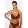 Trendyol Brown Seamless/Seamless Covered Knitted Bra