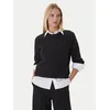 Tommy Hilfiger Pulover Fine WW0WW44993 Črna Regular Fit