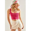 Bianco Lucci Womens One Shoulder Strap Crop Athlete